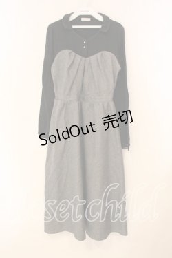 画像1: axes femme / レイヤード風ワンピース M クロ O-26-01-05-051-AX-OP-OW-ZT551