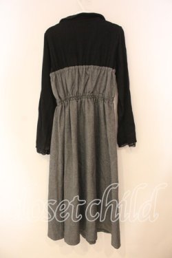 画像3: axes femme / レイヤード風ワンピース M クロ O-26-01-05-051-AX-OP-OW-OS