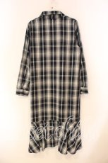 画像2: axes femme / チェックシャツワンピース M ネイビー O-26-01-05-052-AX-OP-OW-ZT535 (2)
