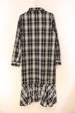 画像2: axes femme / チェックシャツワンピース M ネイビー O-26-01-05-052-AX-OP-OW-OS
