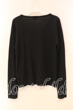 画像2: axes femme / 雪の結晶刺繍カーディガン M クロ O-26-01-05-054-AX-TO-OW-OS