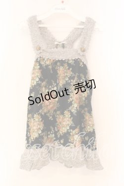 画像1: axes femme / 花柄アウターキャミ M クロ O-26-01-05-063-AX-TO-OW-OS