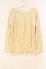 画像2: axes femme / 総レースビスチェ風プルオーバー M キナリ O-26-01-05-064-AX-TO-OW-ZT536 (2)