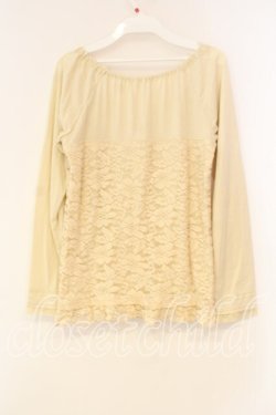 画像2: axes femme / 総レースビスチェ風プルオーバー M キナリ O-26-01-05-064-AX-TO-OW-ZT0107X