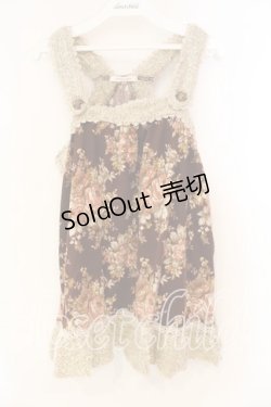 画像1: axes femme / 花柄アウターキャミ M ブラウン O-26-01-05-073-AX-TO-OW-OS
