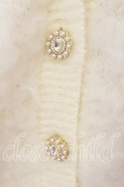 画像2: axes femme POETIQUE / ウェーブファーニットカーディガン M キナリ O-26-01-05-001-AX-TO-OW-ZT0107X