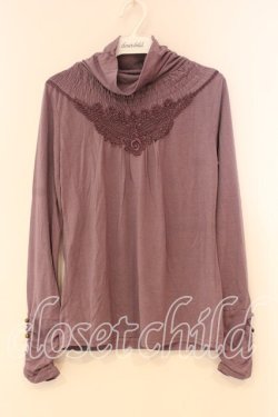 画像1: axes femme / ギャザー使いインナー M パープル O-26-01-05-074-AX-TO-OW-ZT0107X