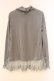 画像2: axes femme / 裾レース使いタートルプルオーバー M グレー O-26-01-05-075-AX-TO-OW-ZT0107X (2)