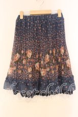 画像1: axes femme / 花柄スカート M ブルー O-26-01-05-076-AX-SK-OW-ZT536 (1)