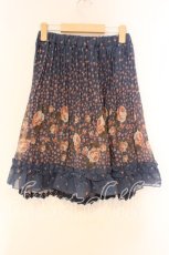 画像2: axes femme / 花柄スカート M ブルー O-26-01-05-076-AX-SK-OW-ZT536 (2)