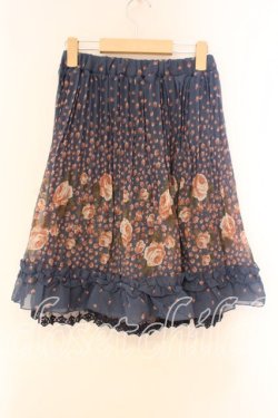 画像2: axes femme / 花柄スカート M ブルー O-26-01-05-076-AX-SK-OW-OS