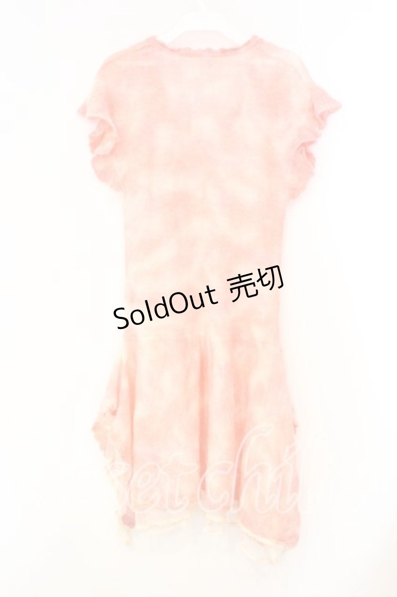 画像2: axes femme / ミックスカラーニットワンピース M ピンク O-26-01-05-079-AX-TO-OW-ZT535 (2)