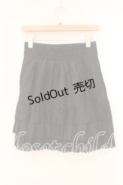 画像2: axes femme / 裾カットワークスカート M クロ O-26-01-05-082-AX-SK-OW-OS