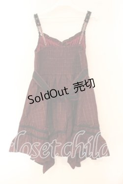 画像2: axes femme / グレンチェックチュニック M アカ O-26-01-05-084-AX-TO-OW-OS