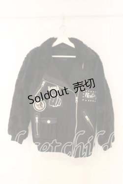 画像1: GLAD NEWS / 切り替えダブルライダースブルゾンジャケット F ブラック O-26-01-05-086-GL-CO-YM-OS