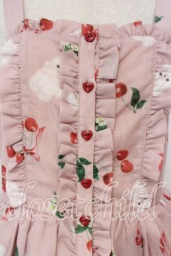 画像2: Chalmiere / チェリーバニー柄ジャンスカ  ピンク O-26-01-05-006-0-OP-IG-OS