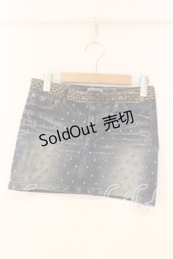 画像1: HYSTERIC GLAMOUR / プリントスウェットイージースカート F ブルー O-26-01-05-090-PU-PA-YM-OS