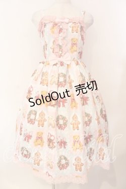 画像1: Chalmiere / クリスマス柄ジャンスカ  ピンク O-26-01-05-007-0-OP-IG-OS