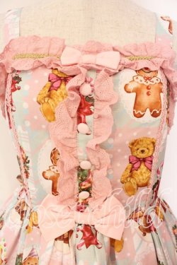 画像2: Chalmiere / クリスマス柄ジャンスカ  ピンク O-26-01-05-007-0-OP-IG-OS