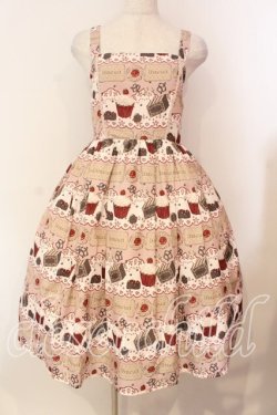 画像1: axes femme kawaii / お菓子柄ジャンパースカート  ピンク O-26-01-05-002-AX-OP-IG-OS