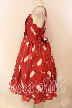 画像3: Chalmiere / チェリーバニー柄ジャンスカ M アカ O-26-01-05-012-0-OP-OW-OS