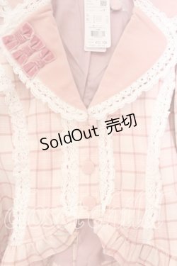 画像2: Chalmiere / タータンチェックジャケット M ピンク O-26-01-05-018-0-JA-OW-OS