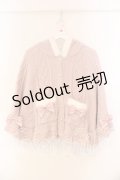 axes femme POETIQUE / ハート編柄裏ボアニットケープ M ピンク O-26-01-05-021-AX-CO-OW-ZT0107X