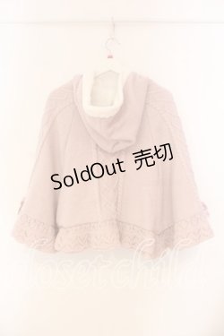 画像3: axes femme POETIQUE / ハート編柄裏ボアニットケープ M ピンク O-26-01-05-021-AX-CO-OW-ZT0107X