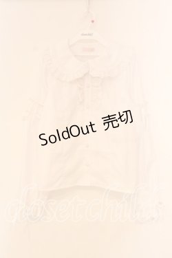 画像1: Chalmiere / コットンレース丸襟ブラウス M シロ O-26-01-05-022-0-BL-OW-OS