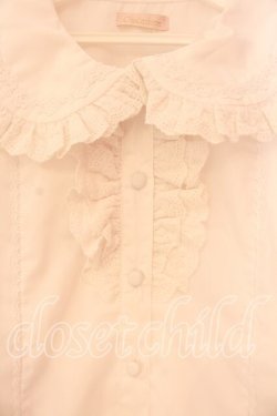 画像2: Chalmiere / コットンレース丸襟ブラウス M シロ O-26-01-05-022-0-BL-OW-OS