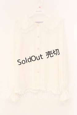 画像1: axes femme Kawaii / パール丸襟ブラウス M シロ O-26-01-05-023-AX-BL-OW-OS