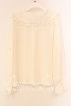 画像3: axes femme kawaii / パール丸襟ブラウス M シロ O-26-01-05-023-AX-BL-OW-OS