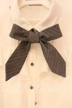 画像2: axes femme POETIQUE / ２ＷＡＹストライプタイ付ブラウス M シロ O-26-01-05-026-AX-BL-OW-ZT0107X
