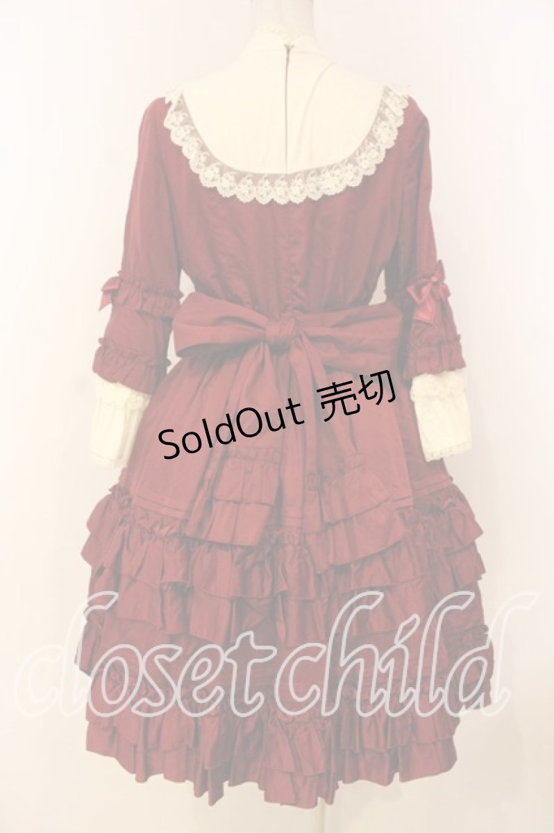画像5: Pina sweetcollection / ドール姫袖ワンピース  ワイン O-26-01-08-019-LO-OP-OW-OS (5)