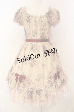 画像5: Pina sweetcollection / フリルスカラップワンピース  ローズ柄・ベージュ O-26-01-08-022-LO-OP-IG-OS