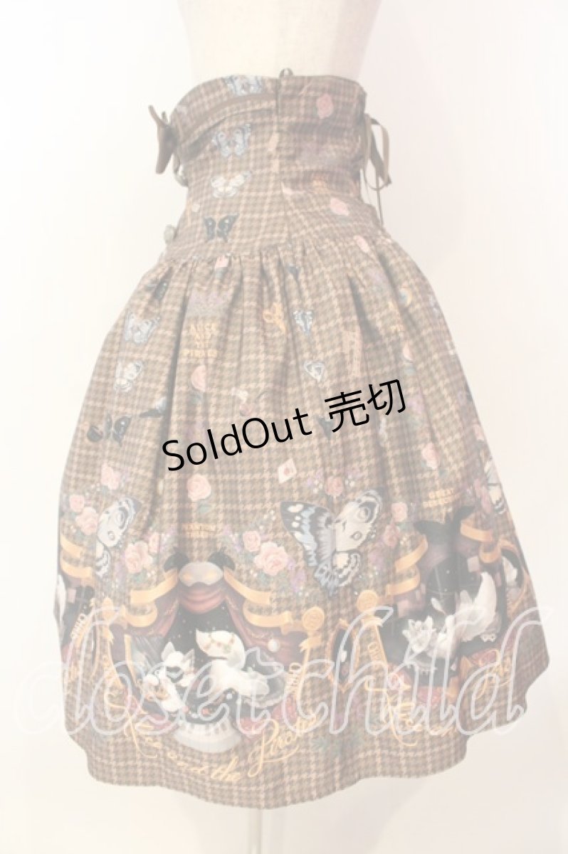 画像4: ALICE and the PIRATES / Dual face 〜phantom and truth〜柄スカート  ブラウン O-26-01-08-023-PA-SK-OW-OS (4)
