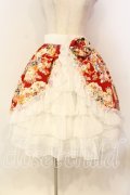 ATELIER PIERROT / 雅バッスルスカート  ホワイト×レッド O-26-01-08-024-EL-SK-IG-OS