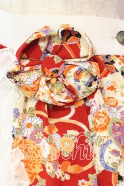 画像2: ATELIER PIERROT / 雅バッスルスカート  ホワイト×レッド O-26-01-08-024-EL-SK-IG-OS