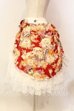 画像3: ATELIER PIERROT / 雅バッスルスカート  ホワイト×レッド O-26-01-08-024-EL-SK-IG-OS (3)