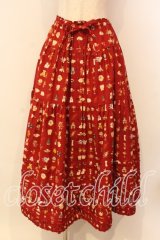 PINK HOUSE / Pink House Favoritesプリントスカート  アカ O-26-01-08-029-LO-SK-IG-OS