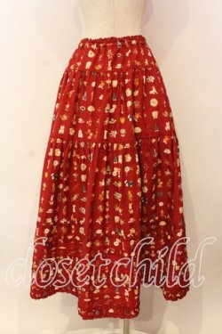 画像5: PINK HOUSE / Pink House Favoritesプリントスカート  アカ O-26-01-08-029-LO-SK-IG-OS