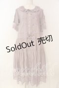 PINK HOUSE / ドットチュール×ローズチュールレース使いワンピース  ラベンダー O-26-01-08-030-LO-OP-OW-OS