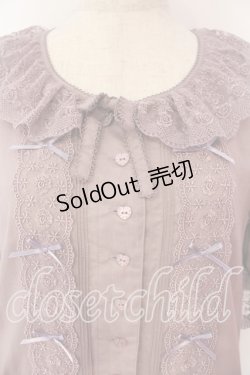 画像2: PINK HOUSE / ドットチュール×ローズチュールレース使いワンピース  ラベンダー O-26-01-08-030-LO-OP-OW-OS