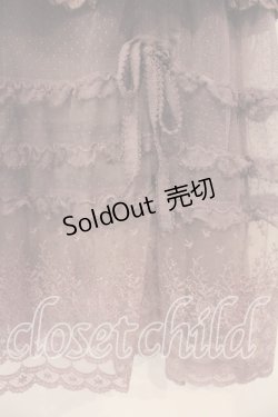 画像3: PINK HOUSE / ドットチュール×オリジナルローズチュールレース使いチュニックブラウス  ラベンダー O-26-01-08-032-LO-OP-OW-OS