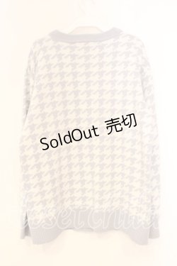 画像3: Ank Rouge / ビジューボタン千鳥カーデ M サックス O-26-01-08-045-CA-TO-OW-OS