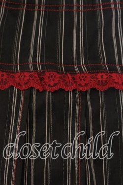 画像2: ALGONQUINS / リバーシブルラップスカート F ブラック×レッド O-26-01-08-051-AL-SK-OW-OS