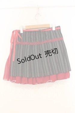 画像3: ALGONQUINS / リバーシブルラップスカート F ブラック×レッド O-26-01-08-051-AL-SK-OW-OS