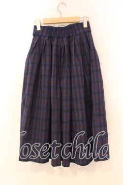 画像2: an another angelus / ベルト付きチェックタックスカート F ネイビー O-26-01-08-055-CA-SK-YM-OS