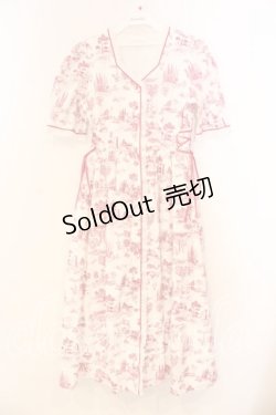 画像1: MILK / プティ・トリアノンドレス  ピンクｘシロ O-26-01-08-057-ML-OP-YM-OS