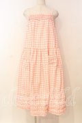 PINK HOUSE / ブロックギンガムキャミソールワンピース  ピンク O-26-01-08-058-LO-OP-YM-OS